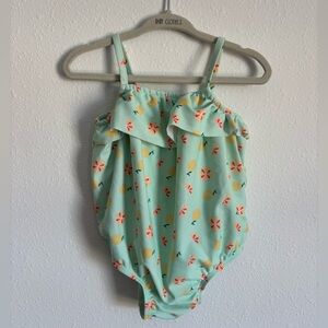 Old Navy Mint Green Baby Bathing Suit with Fruit Design